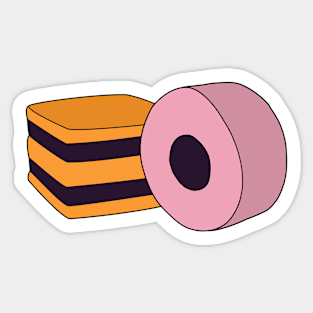 Orange & Pink Dolly Mixture Sweets Sticker